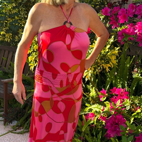 Vintage Silk Halter Dress by Flora Kung - Picture 3 of 8